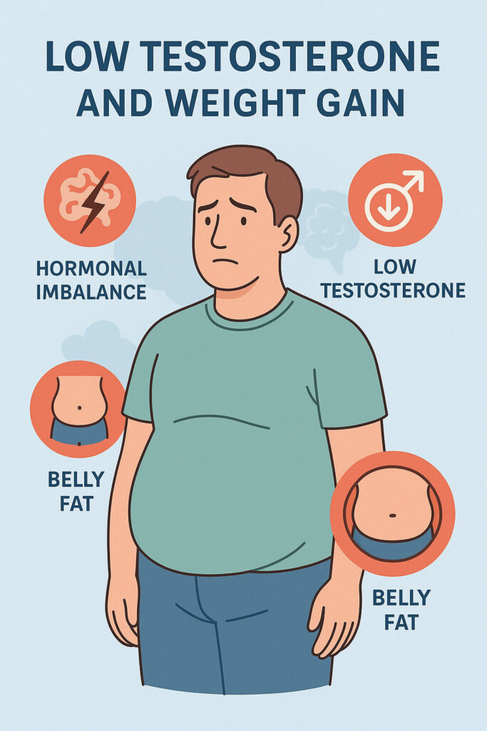 can low testosterone cause weight gain